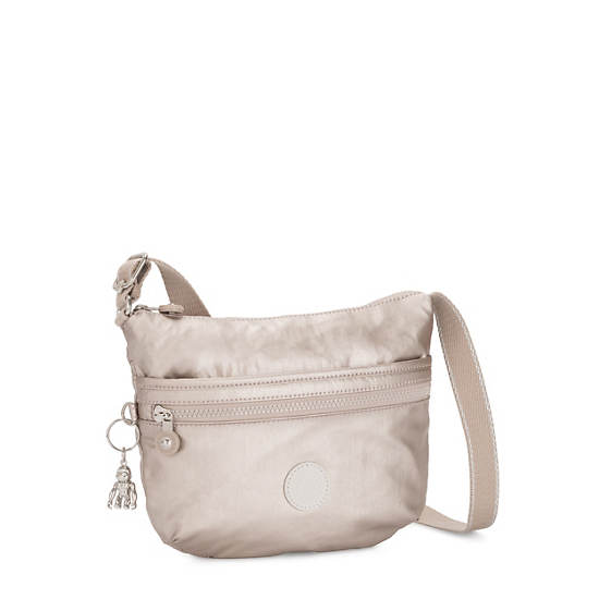 Kipling Arto Small Metallic Crossbody Veske Beige | NO 2131NW